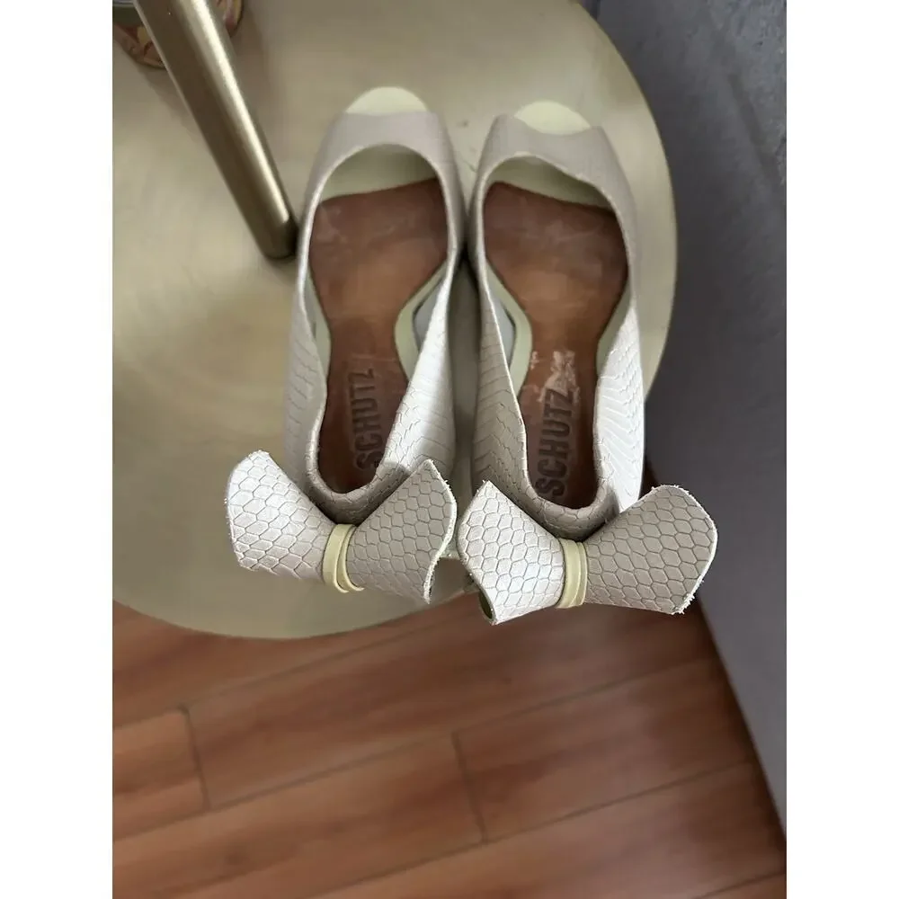 SCHUTZ embossed leather
